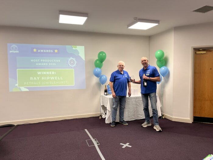 Ray Hipwell of Petpals Chislehurst - Most Productive Award 2025